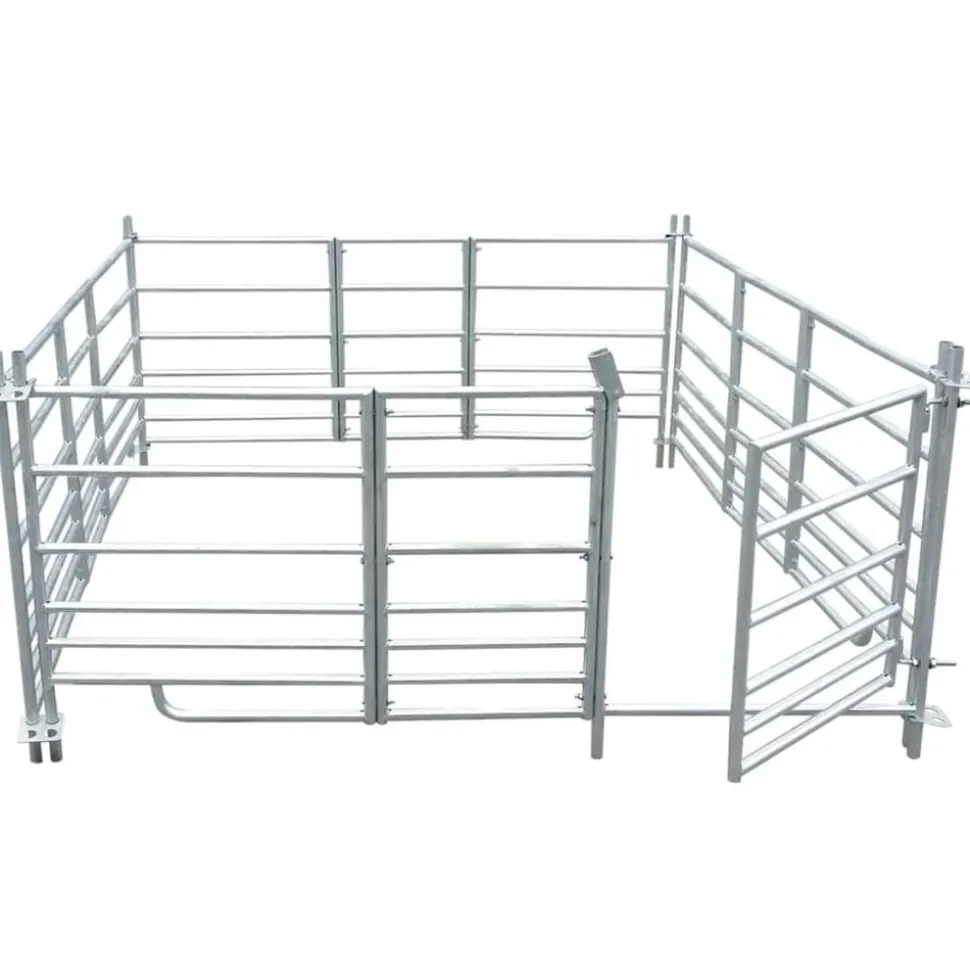 vidaXL Schaapskooi 4 panelen 183x183x92 cm gegalvaniseerd staal