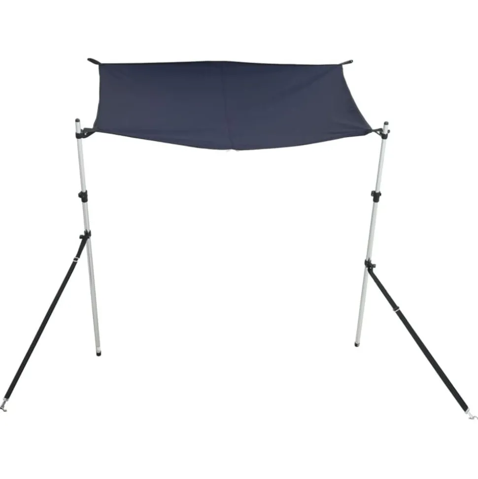 vidaXL Schaduwdoek T-top 170x208x(115-183) cm marineblauw