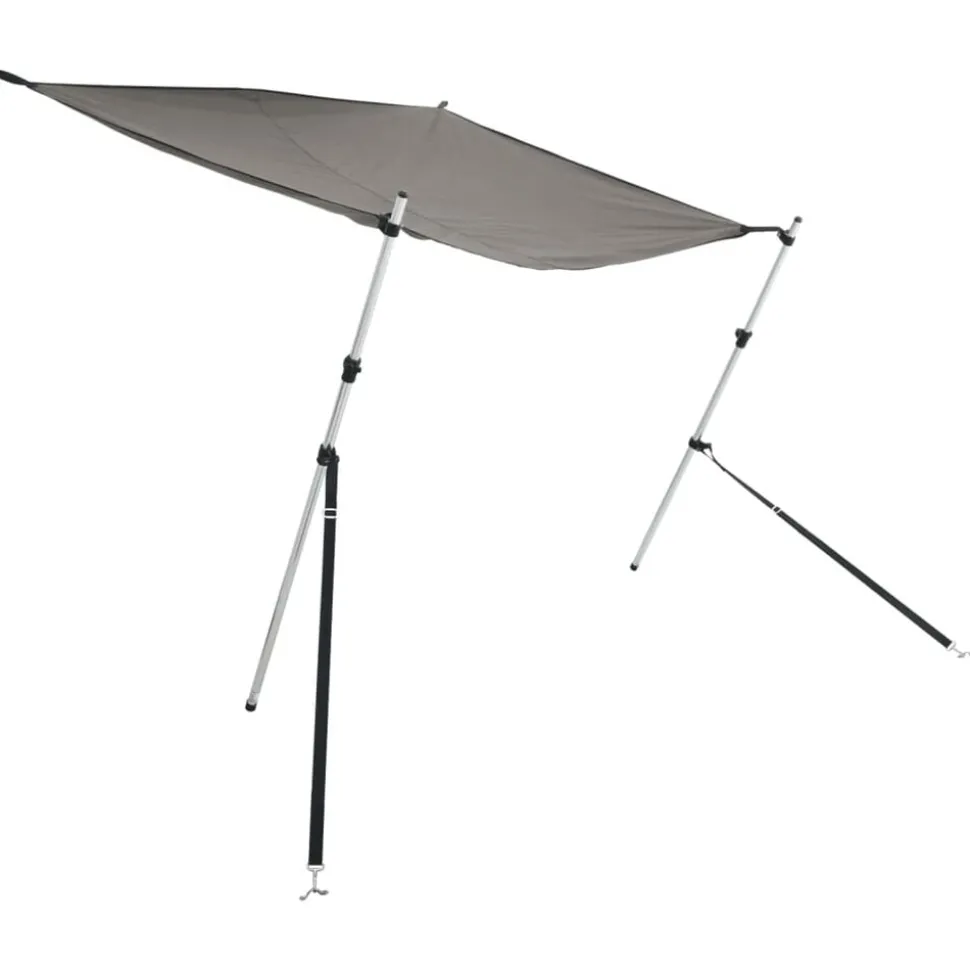 vidaXL Schaduwdoekset T-top 170x170x(113-182,5) cm antracietgrijs