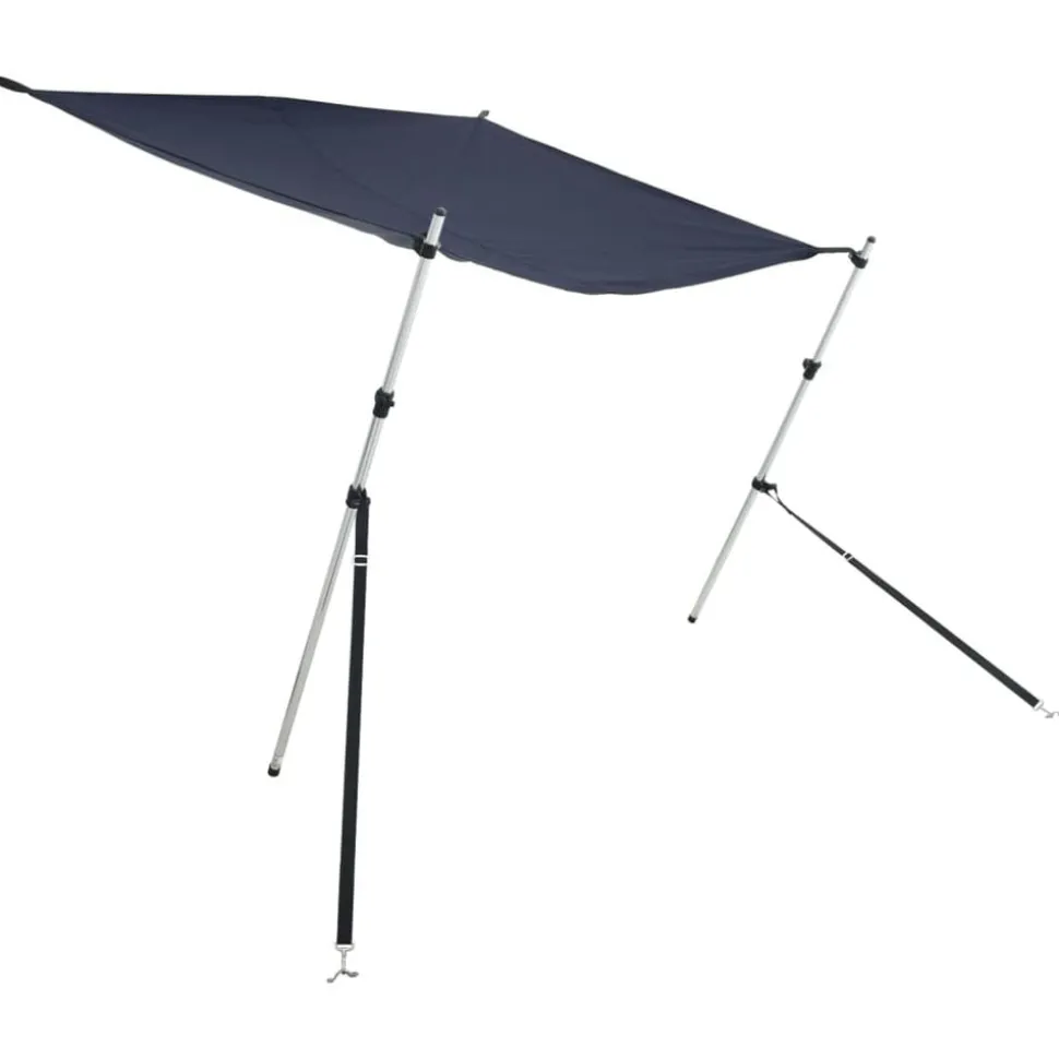 vidaXL Schaduwdoekset T-top 170x170x(113-182,5) cm blauw