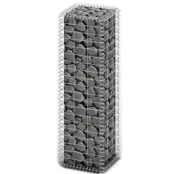 vidaXL Schanskorf met deksels 100x30x30 cm gegalvaniseerd draad