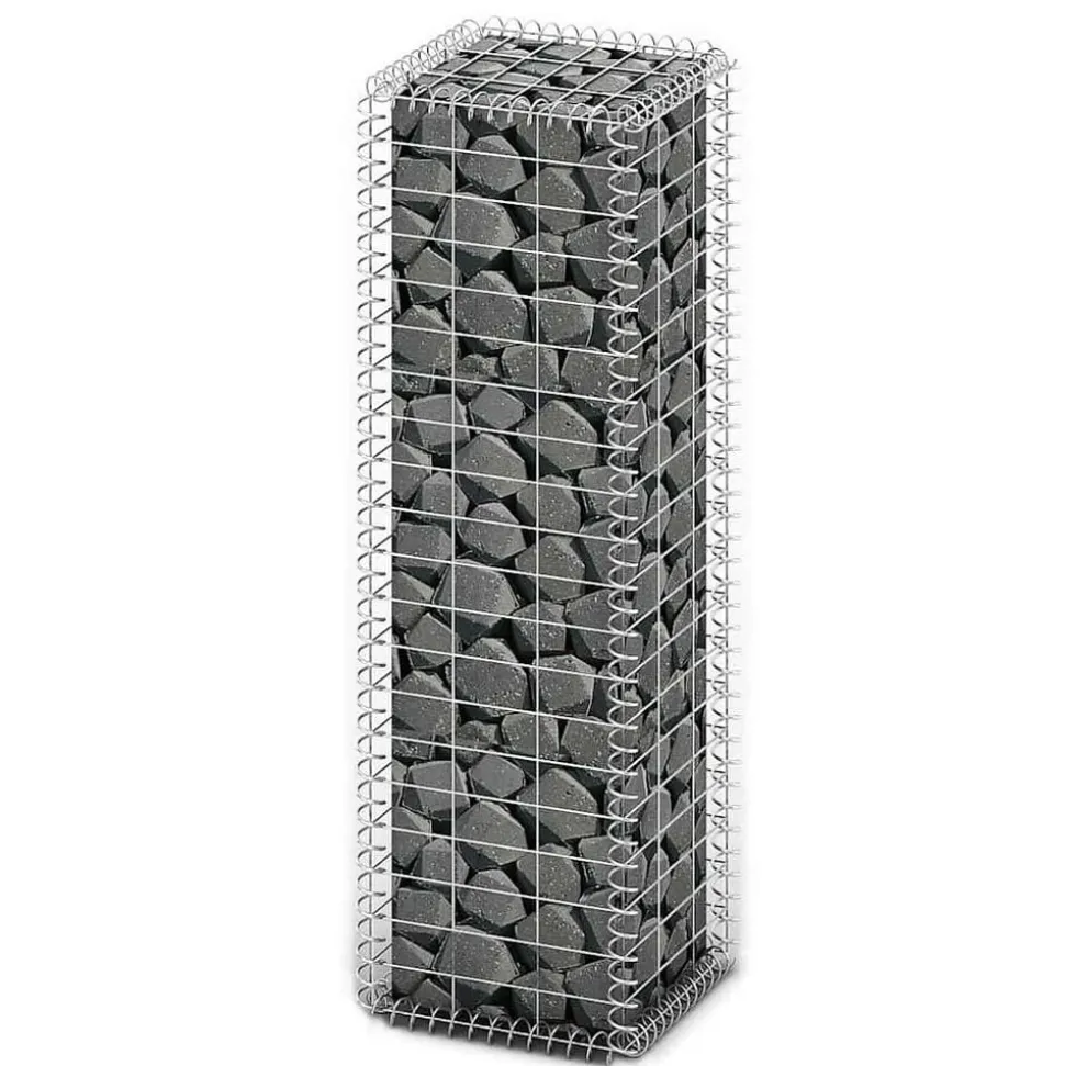 vidaXL Schanskorf met deksels 100x30x30 cm gegalvaniseerd draad