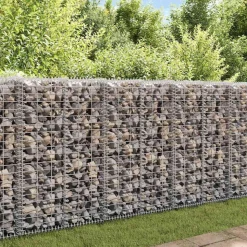 vidaXL Schanskorf met deksels 100x30x30 cm gegalvaniseerd draad