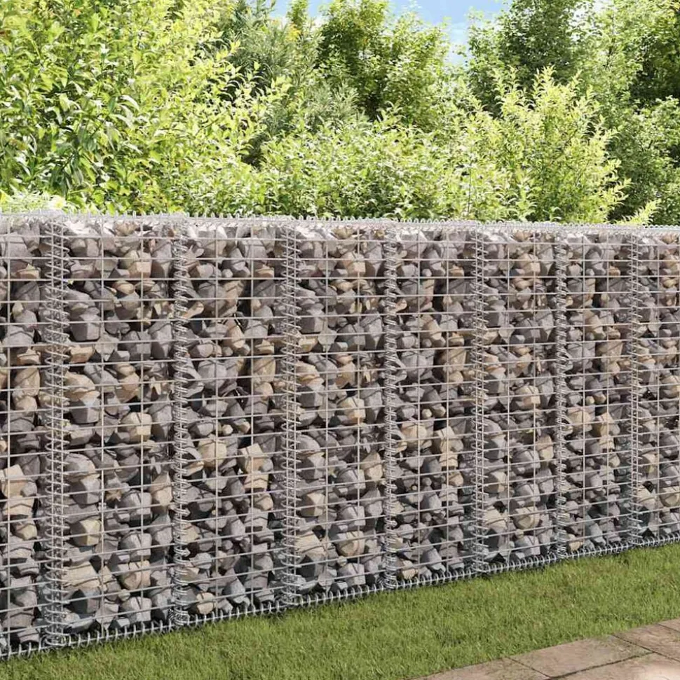 vidaXL Schanskorf met deksels 100x30x30 cm gegalvaniseerd draad