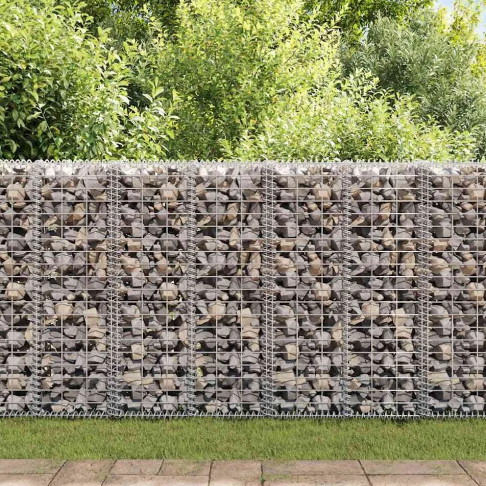vidaXL Schanskorf met deksels 100x30x30 cm gegalvaniseerd draad