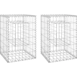 vidaXL Schanskorf palen 2 st 40x40x60 cm ijzer