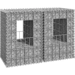 vidaXL Schanskorf palen 2 st 40x40x60 cm ijzer