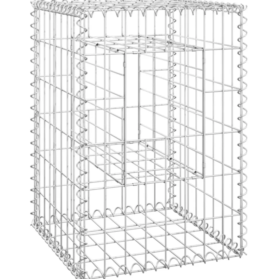 vidaXL Schanskorf palen 2 st 40x40x60 cm ijzer