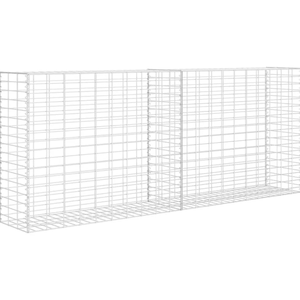 vidaXL Schanskorf 85x30x200 cm gegalvaniseerd staal