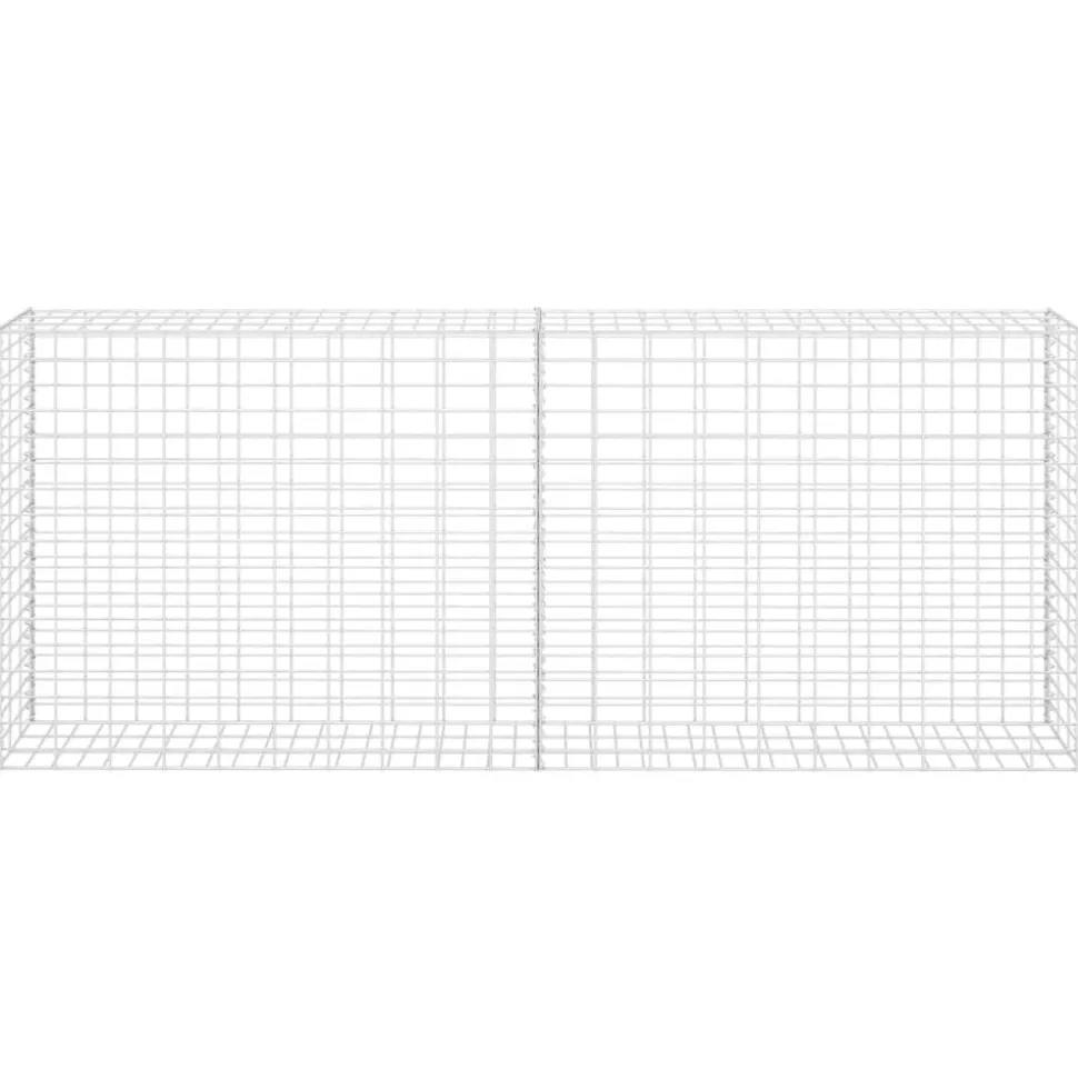 vidaXL Schanskorf 85x30x200 cm gegalvaniseerd staal