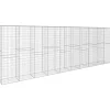 vidaXL Schanskorfmuur met deksel 600x50x200 cm gegalvaniseerd staal