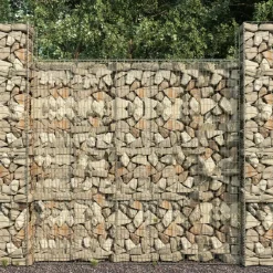 vidaXL Schanskorfmuur met deksel 600x50x200 cm gegalvaniseerd staal