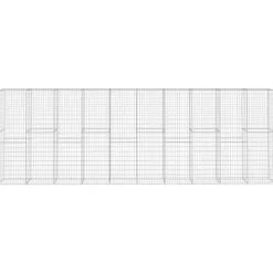 vidaXL Schanskorfmuur met deksel 600x50x200 cm gegalvaniseerd staal