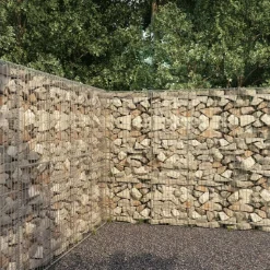 vidaXL Schanskorfmuur met deksel 300x50x200 cm gegalvaniseerd staal
