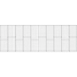vidaXL Schanskorfmuur met deksels 600x30x200 cm gegalvaniseerd staal