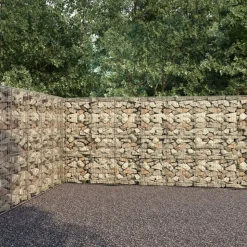 vidaXL Schanskorfmuur met deksels 600x30x200 cm gegalvaniseerd staal