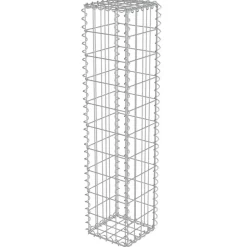 vidaXL Schanskorfmuur met deksels 20x20x100 cm gegalvaniseerd staal