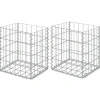 vidaXL Schanskorven 2 st 30x30x40 cm gegalvaniseerd staal