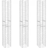 vidaXL Schanskorven 3 st 25x25x197 cm gegalvaniseerd staal