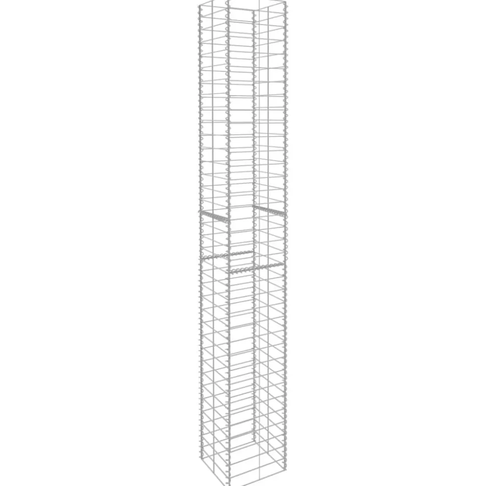 vidaXL Schanskorven 3 st 25x25x197 cm gegalvaniseerd staal