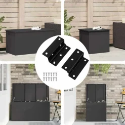 vidaXL Scharnier 2 pcs Zwart 38 x 17 x 60 mm IJzer