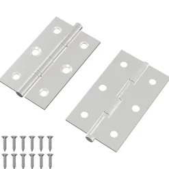 vidaXL Scharnier Effen 2 pcs Zilver 58 x 35 x 1 mm Staal
