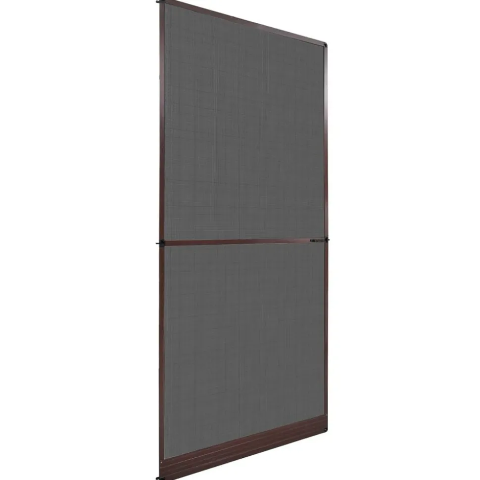vidaXL Scharnierend Insectenscherm Bruin en zwart 100 x 215 cm