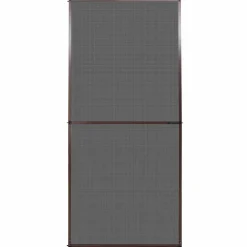 vidaXL Scharnierend Insectenscherm Bruin en zwart 100 x 215 cm