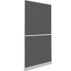 vidaXL Scharnierend Insectenscherm Wit en zwart 100 x 215 cm