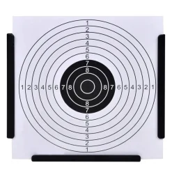 vidaXL Schietkast trechtervormig met 100 papieren targets 14 cm