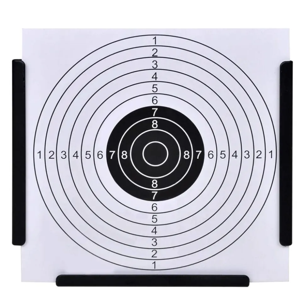 vidaXL Schietkast trechtervormig met 100 papieren targets 14 cm