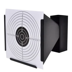 vidaXL Schietkast trechtervormig met 100 papieren targets 14 cm
