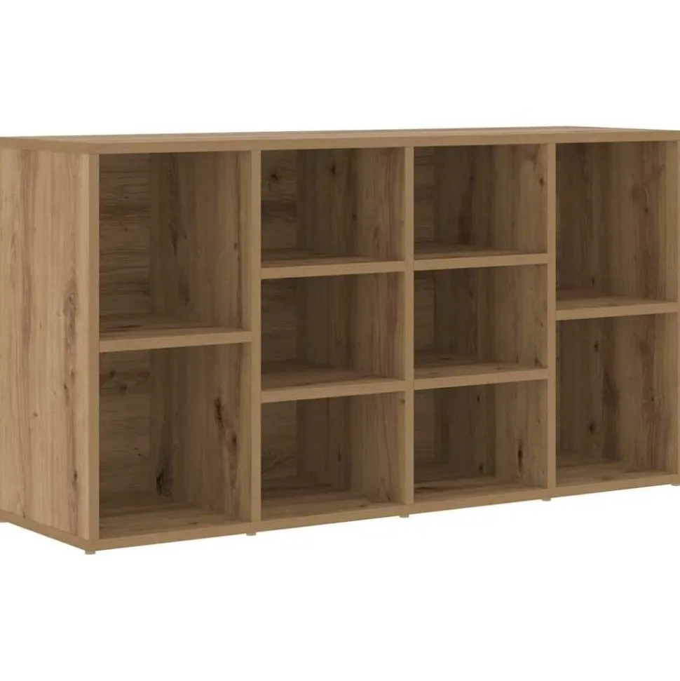 vidaXL Schoenenbank Artisan Eiken 103 x 30 x 54,5 cm Bewerkt hout