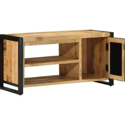 vidaXL Schoenenbank Bruin 100 x 40 x 50 cm Massief mangohout