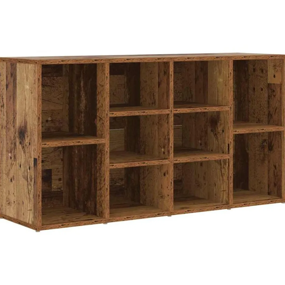 vidaXL Schoenenbank met plank Oudhout 103 x 30 x 54,5 cm Bewerkt hout