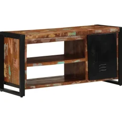 vidaXL Schoenenbank Multikleur Massief gerecycled hout