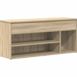 vidaXL Schoenenbank 102x30,5x45 cm bewerkt hout sonoma eikenkleurig