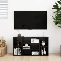 vidaXL Schoenenbank 103x30x55 cm bewerkt hout zwart