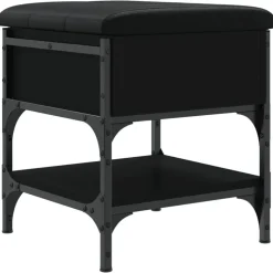 vidaXL Schoenenbank 42x42x45 cm bewerkt hout zwart