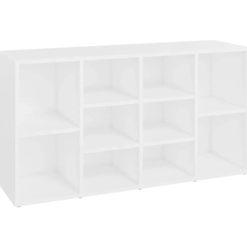 vidaXL Schoenenbank 103x30x55 cm bewerkt hout wit