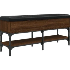 vidaXL Schoenenbank 102x32x45 cm bewerkt hout bruin eikenkleur