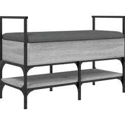 vidaXL Schoenenbank 85,5x42x57,5 cm bewerkt hout grijs sonoma