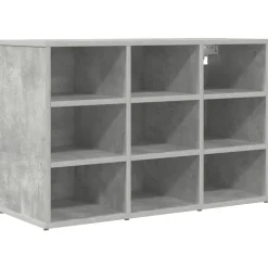vidaXL Schoenenkast Betongrijs 77,5 x 30 x 51 cm Bewerkt hout