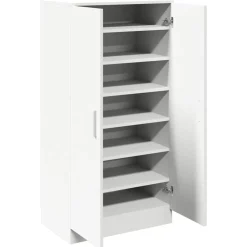 vidaXL Schoenenkast met 7 schappen wit