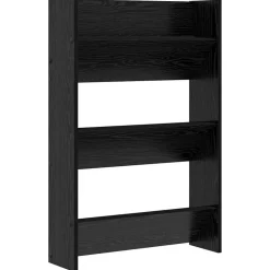 vidaXL Schoenenkast met plank Zwart Eiken 60 x 18 x 90 cm Bewerkt hout