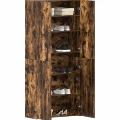 vidaXL Schoenenkast Multikleur 80 x 35.5 x 180 cm Bewerkt hout