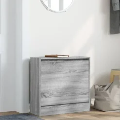 vidaXL Schoenenkast 60x21x57 cm bewerkt hout grijs sonoma eikenkleurig