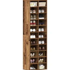 vidaXL Schoenenkast 54x34x183 cm spaanplaat oud hout