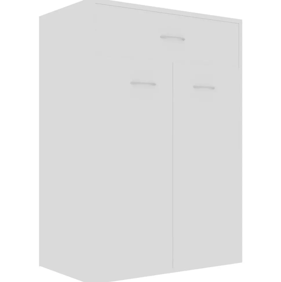 vidaXL Schoenenkast 60x35x84 cm bewerkt hout wit