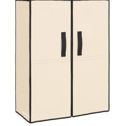 vidaXL Schoenenkast 60x28x90 cm stof crèmekleurig